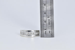 14K 2.00 Ctw Princess Natural Diamond Wedding Band Ring White Gold