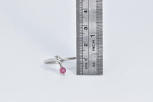 Load image into Gallery viewer, 14K Pink Topaz Diamond Freeform Wrap Bypass Ring White Gold