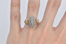 Load image into Gallery viewer, 14K 0.75 Ctw Marquise Natural Diamond Cluster Ring Yellow Gold