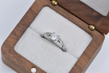 Load image into Gallery viewer, Platinum 0.63 Ctw Art Deco Natural Diamond Engagement Ring