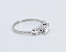 Load image into Gallery viewer, Platinum 0.63 Ctw Art Deco Natural Diamond Engagement Ring