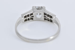 Platinum 0.63 Ctw Art Deco Natural Diamond Engagement Ring