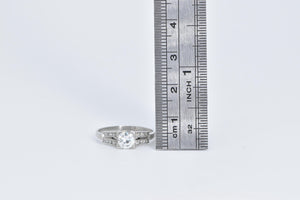 Platinum 0.63 Ctw Art Deco Natural Diamond Engagement Ring