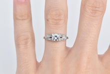 Load image into Gallery viewer, Platinum 0.63 Ctw Art Deco Natural Diamond Engagement Ring