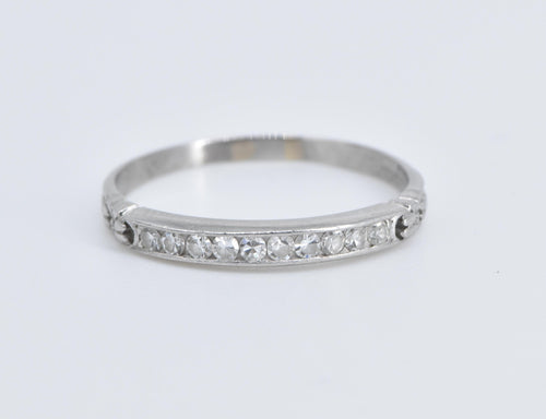 Platinum 0.20 Ctw Natural Diamond Wedding Band Ring