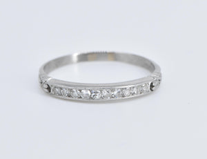Platinum 0.20 Ctw Natural Diamond Wedding Band Ring
