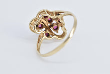 Load image into Gallery viewer, 14K 0.54 Ctw Ruby Diamond Wavy Cluster Fashion Ring Yellow Gold