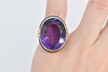 Load image into Gallery viewer, 14K Art Deco Amethyst Elaborate Statement Ring White Gold