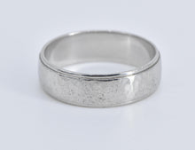 Load image into Gallery viewer, Platinum 5.9mm Hammered Classic Wedding Band Ring