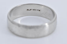 Load image into Gallery viewer, Platinum 5.9mm Hammered Classic Wedding Band Ring