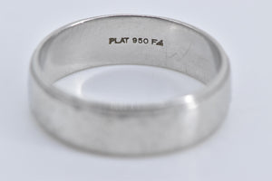 Platinum 5.9mm Hammered Classic Wedding Band Ring