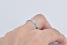Load image into Gallery viewer, Platinum 5.9mm Hammered Classic Wedding Band Ring