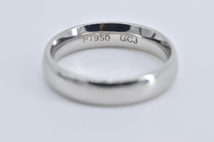 Platinum 4.2mm Classic Comfort Fit Wedding Band Ring