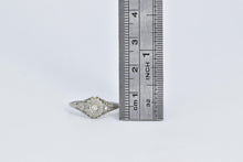 Load image into Gallery viewer, 18K Art Deco Filigree Diamond Promise Engagement Ring White Gold