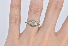 Load image into Gallery viewer, 18K Art Deco Filigree Diamond Promise Engagement Ring White Gold
