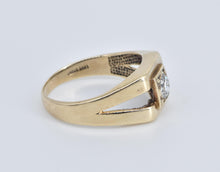 Load image into Gallery viewer, 10K Vintage 0.46 Ct Natural Diamond Squared Ring Yellow Gold