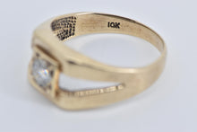 Load image into Gallery viewer, 10K Vintage 0.46 Ct Natural Diamond Squared Ring Yellow Gold