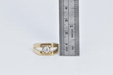 Load image into Gallery viewer, 10K Vintage 0.46 Ct Natural Diamond Squared Ring Yellow Gold