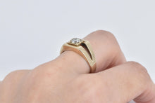 Load image into Gallery viewer, 10K Vintage 0.46 Ct Natural Diamond Squared Ring Yellow Gold
