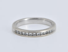 Load image into Gallery viewer, 14K 0.60 Ctw Princess Natural Diamond Wedding Band Ring White Gold
