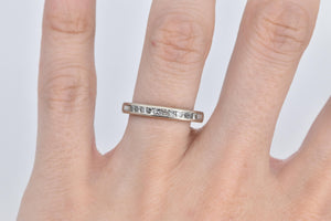 14K 0.60 Ctw Princess Natural Diamond Wedding Band Ring White Gold