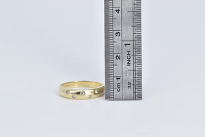 14K Diamond Rounded Fashion Stacking Band Ring Yellow Gold