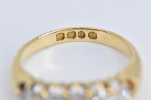 Load image into Gallery viewer, 18K Vintage Natural Diamond &amp; CZ Wedding Band Ring Yellow Gold