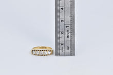 Load image into Gallery viewer, 18K Vintage Natural Diamond &amp; CZ Wedding Band Ring Yellow Gold