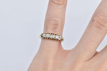 Load image into Gallery viewer, 18K Vintage Natural Diamond &amp; CZ Wedding Band Ring Yellow Gold