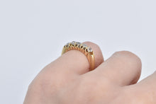 Load image into Gallery viewer, 18K Vintage Natural Diamond &amp; CZ Wedding Band Ring Yellow Gold
