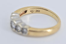 Load image into Gallery viewer, 14K 0.50 Ctw Natural Diamond Five Stone Band Ring Yellow Gold