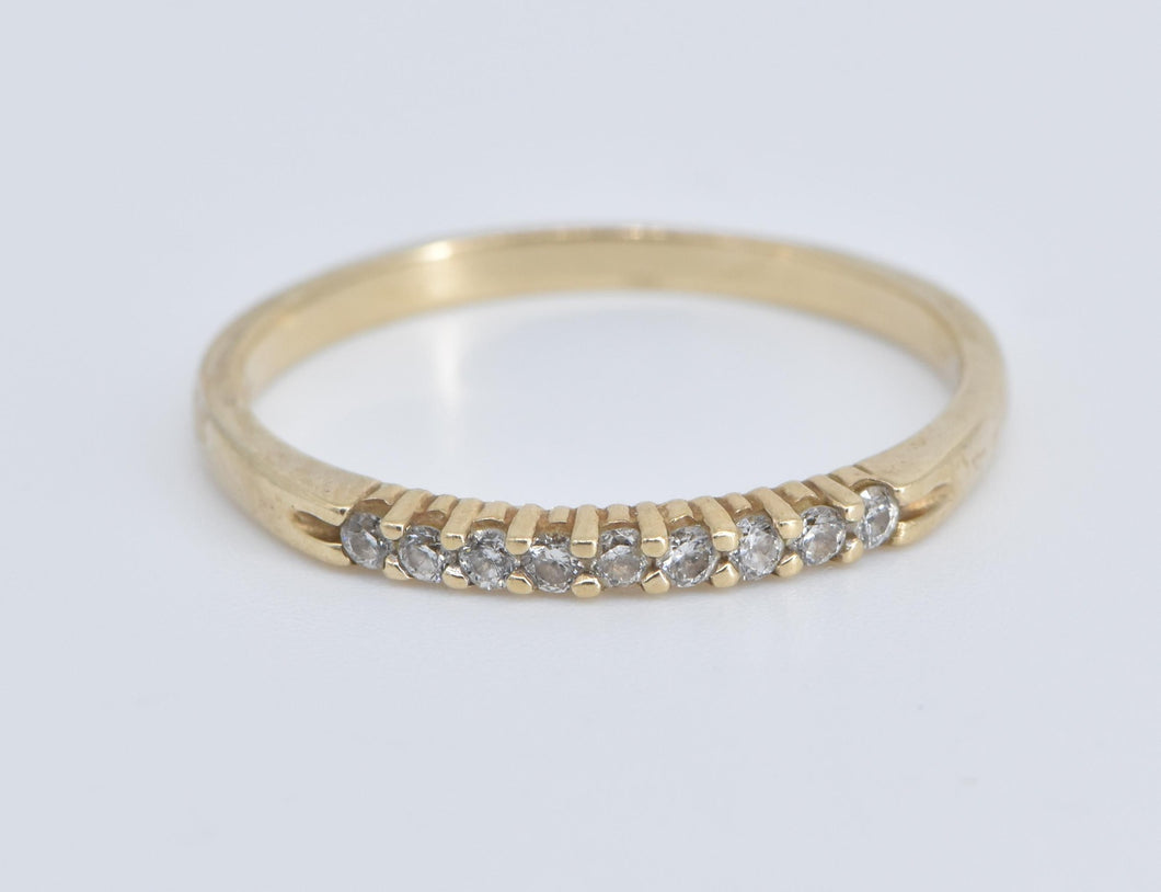 14K 0.20 Ctw Diamond Classic Wedding Band Ring Yellow Gold