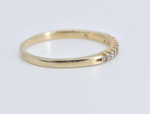 14K 0.20 Ctw Diamond Classic Wedding Band Ring Yellow Gold