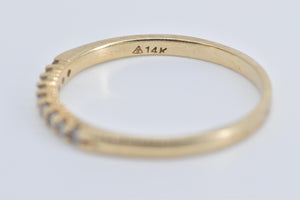 14K 0.20 Ctw Diamond Classic Wedding Band Ring Yellow Gold