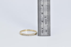 14K 0.20 Ctw Diamond Classic Wedding Band Ring Yellow Gold