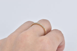 14K 0.20 Ctw Diamond Classic Wedding Band Ring Yellow Gold