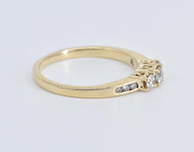 Load image into Gallery viewer, 14K 0.50 Ctw Three Natural Diamond Engagement Ring Yellow Gold