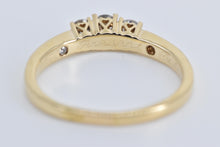 Load image into Gallery viewer, 14K 0.50 Ctw Three Natural Diamond Engagement Ring Yellow Gold