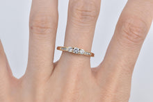 Load image into Gallery viewer, 14K 0.50 Ctw Three Natural Diamond Engagement Ring Yellow Gold