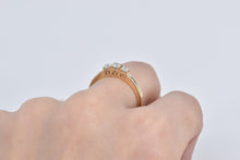 Load image into Gallery viewer, 14K 0.50 Ctw Three Natural Diamond Engagement Ring Yellow Gold