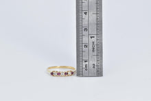 Load image into Gallery viewer, 14K Natural Ruby Diamond Stacking Wedding Band Ring Yellow Gold