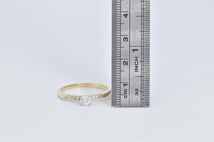 14K 0.42 Ctw Diamond Simple Promise Engagement Ring Yellow Gold