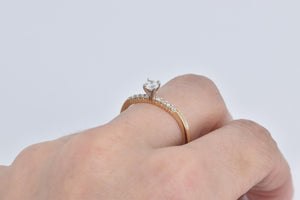 14K 0.42 Ctw Diamond Simple Promise Engagement Ring Yellow Gold
