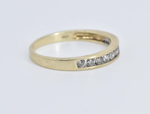 10K 0.40 Ctw Natural Diamond Classic Wedding Band Ring Yellow Gold