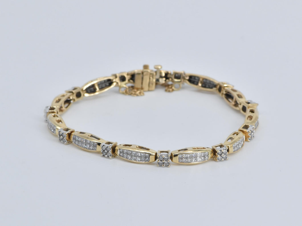 14K 2.65 Ctw Natural Diamond Encrusted Tennis Bracelet 7