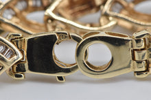 Load image into Gallery viewer, 14K 2.80 Ctw Natural Diamond Chevron Link Tennis Bracelet 8.5&quot; Yellow Gold