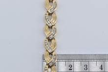 Load image into Gallery viewer, 14K 2.80 Ctw Natural Diamond Chevron Link Tennis Bracelet 8.5&quot; Yellow Gold