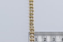 Load image into Gallery viewer, 14K 2.00 Ctw Natural Diamond Wavy Link Tennis Bracelet 7.5&quot; Yellow Gold