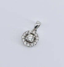 Load image into Gallery viewer, 14K 0.38 Ctw Diamond Halo Classic Fashion Pendant White Gold