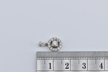 Load image into Gallery viewer, 14K 0.38 Ctw Diamond Halo Classic Fashion Pendant White Gold